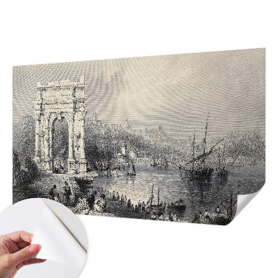 Zelfklevende behangsticker Zeegezicht