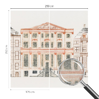 Zelfklevend fotobehang op maat met print van klassieke gebouwen