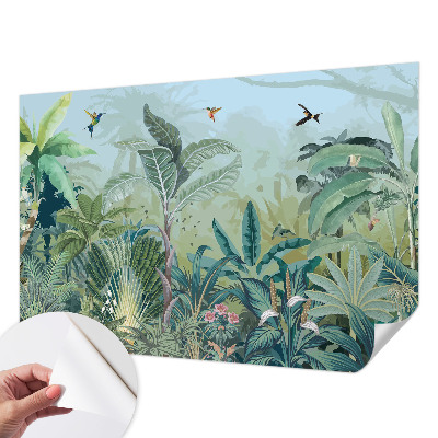 Foto behang voor de kinderkamer met een tropische natuurruit, geschikt voor kinderkamers