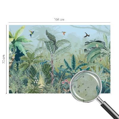 Foto behang voor de kinderkamer met een tropische natuurruit, geschikt voor kinderkamers