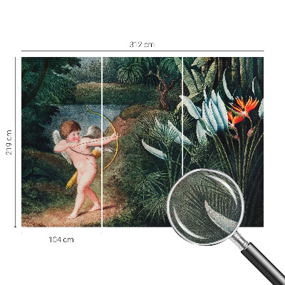 3D fotobehang Schattige Cupido