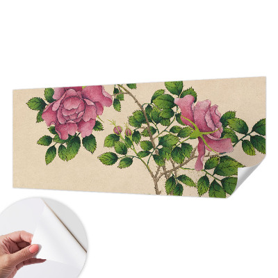 Fotobehang kinderkamer met een romantisch rozenmotief