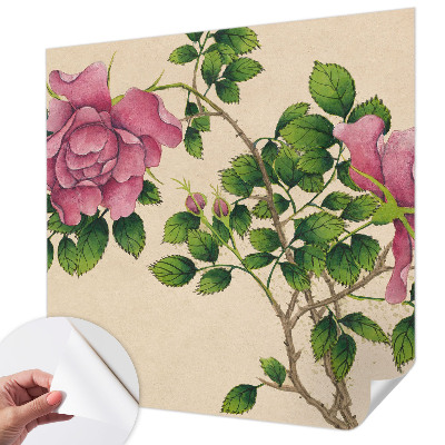 Fotobehang kinderkamer met een romantisch rozenmotief
