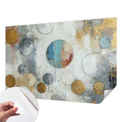 Fotobehang voor kinderkamer met geometrische cirkels