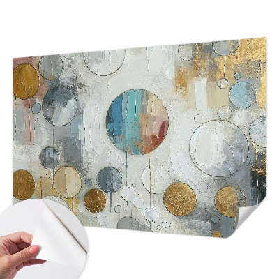 Fotobehang voor kinderkamer met geometrische cirkels