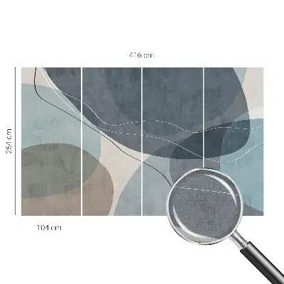 Zelfklevend fotobehang met een moderne abstracte print
