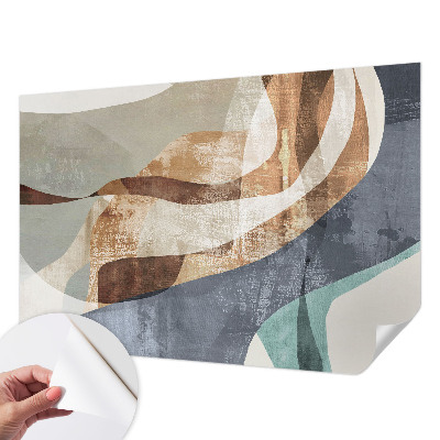 Zelfklevend fotobehang op maat met een abstracte compositie