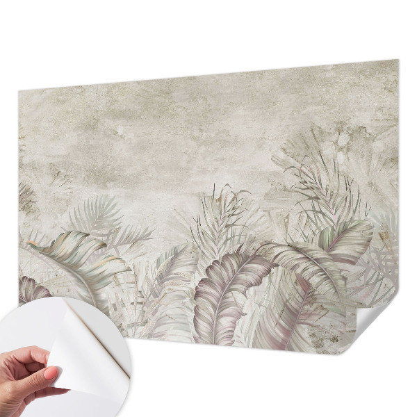 Foto behang voor de kinderkamer Decoratieve bladeren