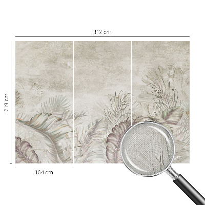 Foto behang voor de kinderkamer Decoratieve bladeren