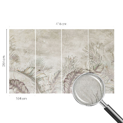 Foto behang voor de kinderkamer Decoratieve bladeren
