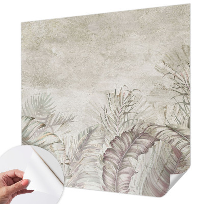 Foto behang voor de kinderkamer Decoratieve bladeren