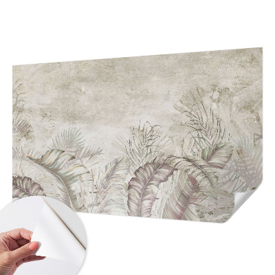 Foto behang voor de kinderkamer Decoratieve bladeren