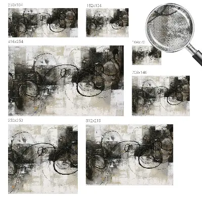 3D fotobehang met een abstracte wervel in contrasterende kleuren