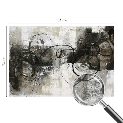 3D fotobehang met een abstracte wervel in contrasterende kleuren