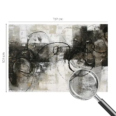 3D fotobehang met een abstracte wervel in contrasterende kleuren