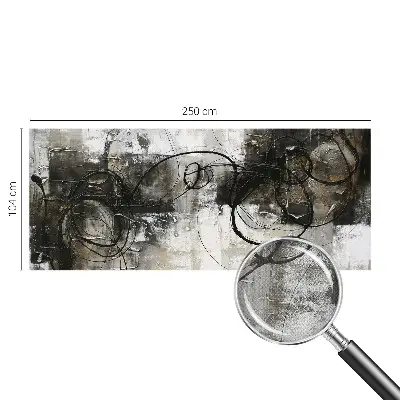 3D fotobehang met een abstracte wervel in contrasterende kleuren