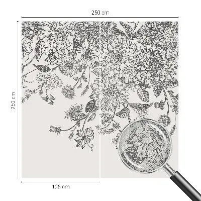 Fotobehang kinderkamer met bloemenpatroon