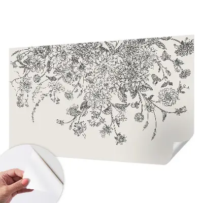 Fotobehang kinderkamer met bloemenpatroon
