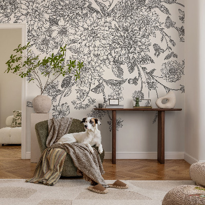 Fotobehang kinderkamer Bloemenpatroon