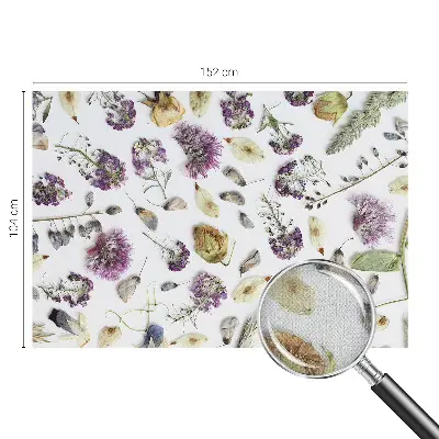 Fotobehang voor kinderkamer met een patroon van gedroogde bloemen