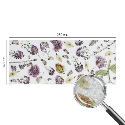 Fotobehang voor kinderkamer met een patroon van gedroogde bloemen