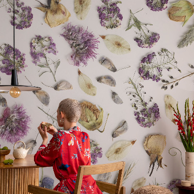 Fotobehang voor kinderkamer Gedroogde bloemen