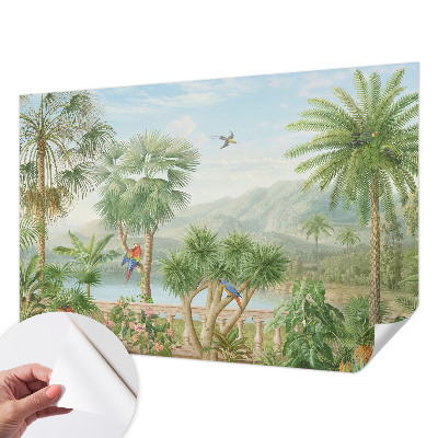 Fotobehang voor de kinderkamer met een exotisch landschap als decor