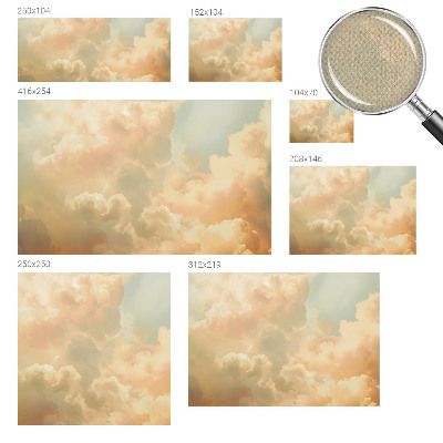Fotobehang babykamer met etherische wolken als zacht patroon