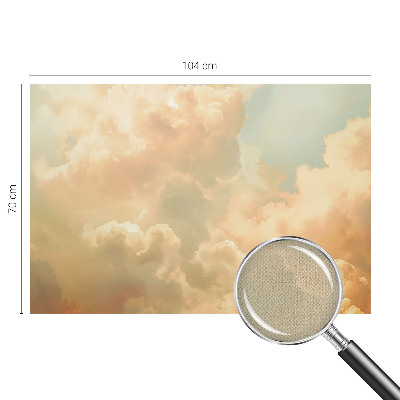 Fotobehang babykamer met etherische wolken als zacht patroon