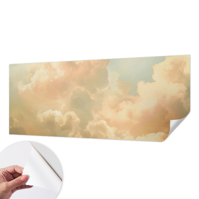 Fotobehang babykamer met etherische wolken als zacht patroon