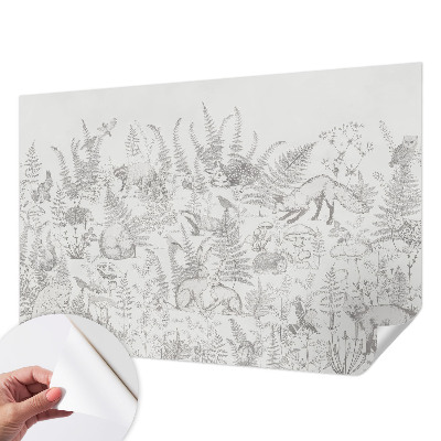 Fotobehang tienerkamer Bosdieren