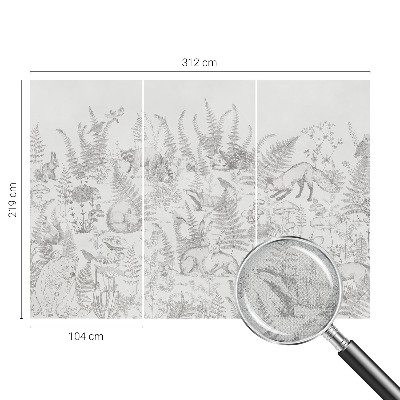 Fotobehang tienerkamer Bosdieren