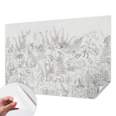 Fotobehang tienerkamer Bosdieren