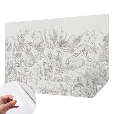 Fotobehang tienerkamer Bosdieren