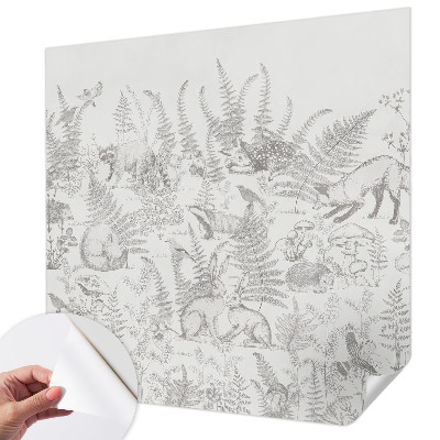 Fotobehang tienerkamer Bosdieren