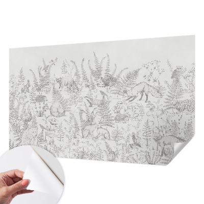 Fotobehang tienerkamer Bosdieren