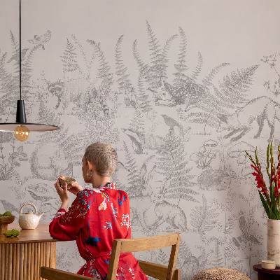 Fotobehang tienerkamer Bosdieren