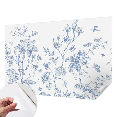 Zelfklevend fotobehang met bloemenpatroon