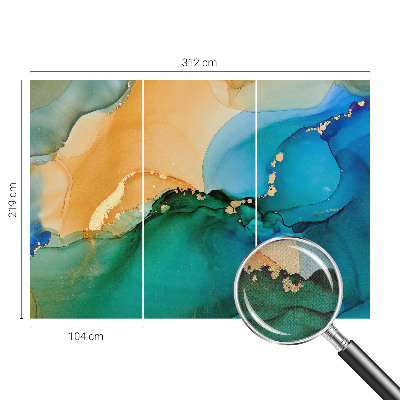 3D fotobehang Kleurrijke golven