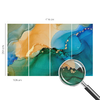 3D fotobehang Kleurrijke golven