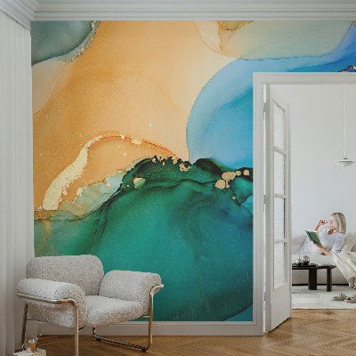 3D fotobehang Kleurrijke golven