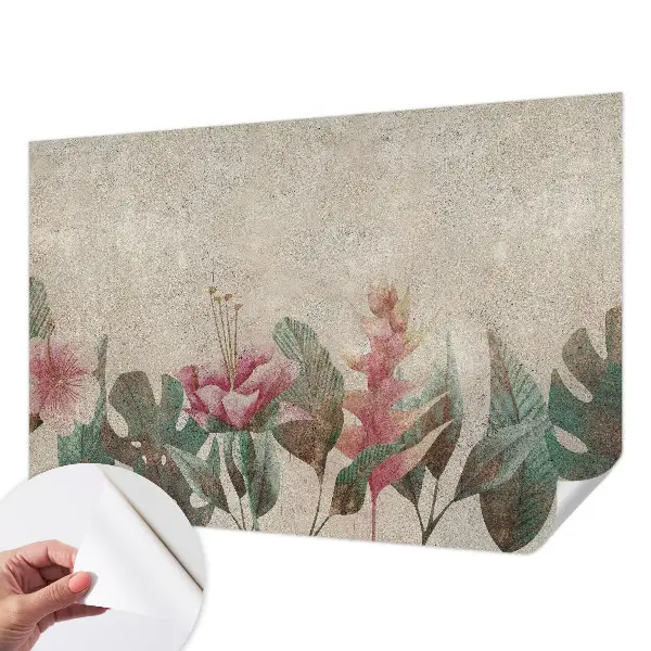 Foto behang voor de kinderkamer met een subtiele bloemenprint