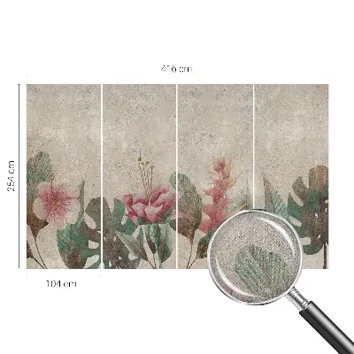 Foto behang voor de kinderkamer met een subtiele bloemenprint