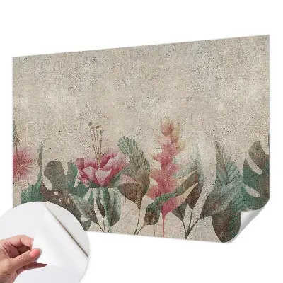 Foto behang voor de kinderkamer met een subtiele bloemenprint