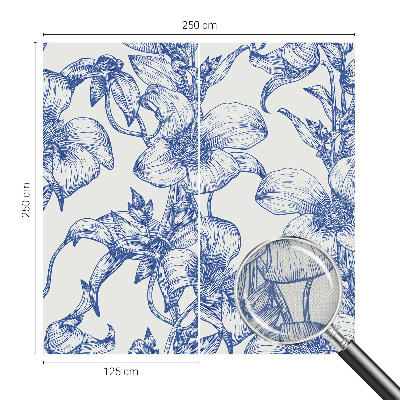 Zelfklevend fotobehang op maat Bloemtakken