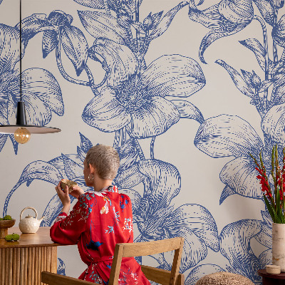 Zelfklevend fotobehang op maat Bloemtakken