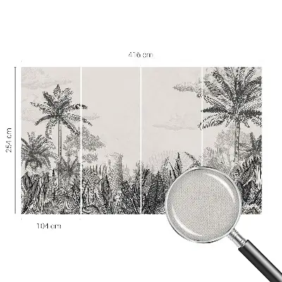 Fotobehang tienerkamer met een tropisch landschap