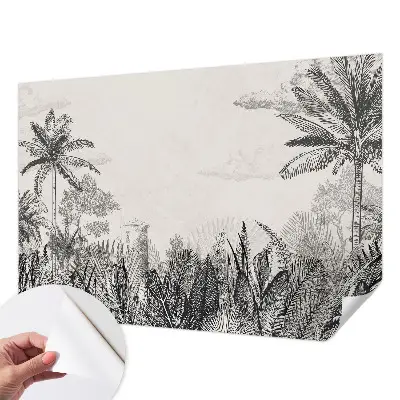 Fotobehang tienerkamer met een tropisch landschap