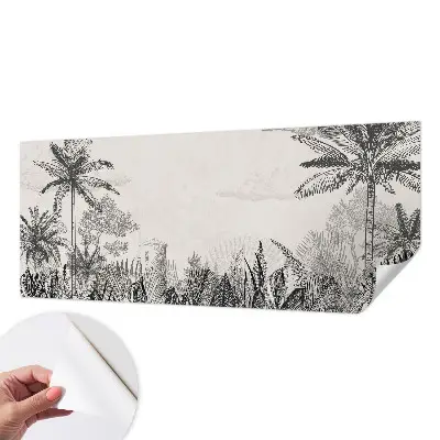 Fotobehang tienerkamer met een tropisch landschap