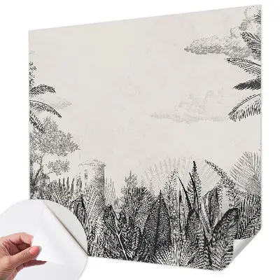 Fotobehang tienerkamer met een tropisch landschap